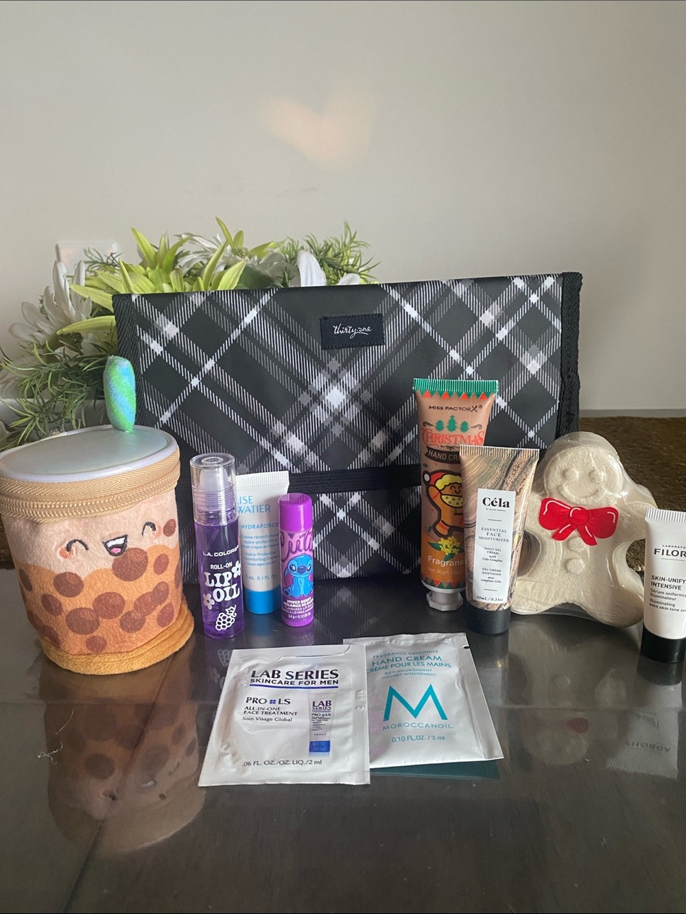 Brand New🌈 Thirty-One Cosmetic Bag Face & Body Care Bubble Tea Pouch gifts
